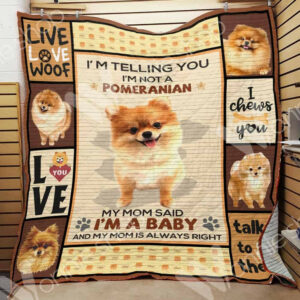 Pomeranian Dog Quilt Blanket DHC0602621TD , Quilt Bed Set Size Single, Twin, Full, Queen, King, Super King