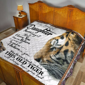 Dad To Daughter Quilt Blanket DHC02011599DD , 50 x 60 Inch, Quilt Bed Set