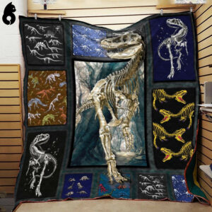 Dinosaur Skeleton Skull Quilt Blanket Dhc191227Vt , 50 x 60 Inch, Quilt Bed Set