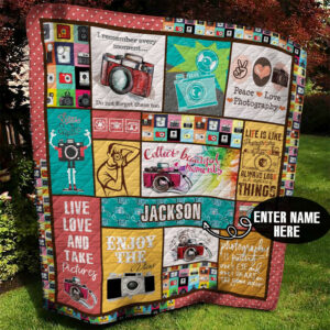 Photographer Personalized Quilt Blanket AAA150601TA , 50 x 60 Inch, Quilt Bed Set