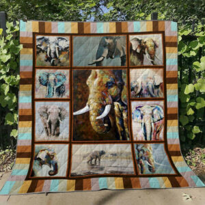 Elephant D9036 Quilt Blanket , 50 x 60 Inch, Quilt Bed Set