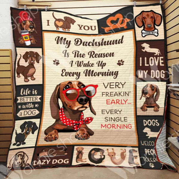 Dachshund Dog Quilt Blanket Dhc01021208Td , 50 X 60 Inch, Quilt Bed Set