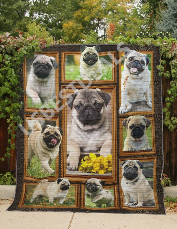 Pug Quilt Blanket Dhc13123982Vt , 50 X 60 Inch, Quilt Bed Set