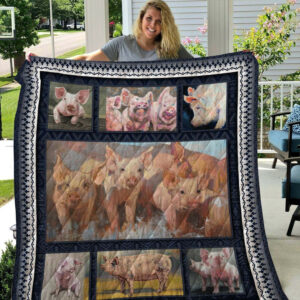 Pig Quilt Blanket DHC2911126VT , 50 x 60 Inch, Quilt Bed Set
