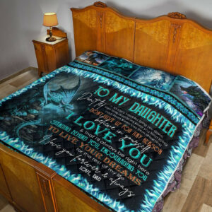 Dad To Daughter Quilt Blanket DHC02011504DD , 50 x 60 Inch, Quilt Bed Set