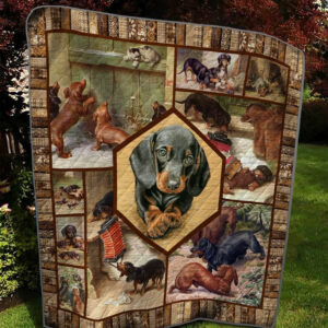 Dachshund Say Your Name Quilt Blanket Dhc03011641Dd , 50 x 60 Inch, Quilt Bed Set