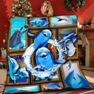 Dolphin 02 Dolphin L0455 Quilt Blanket Christmas Christmas Gifts Merry Christmas Holiday Gifts Gift Dhc03011702Dd , 50 x 60 Inch, Quilt Bed Set