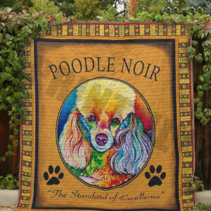 Poodle Single Poodle Noir Quilt Blanket DHC0201201381TD , 50 x 60 Inch, Quilt Bed Set