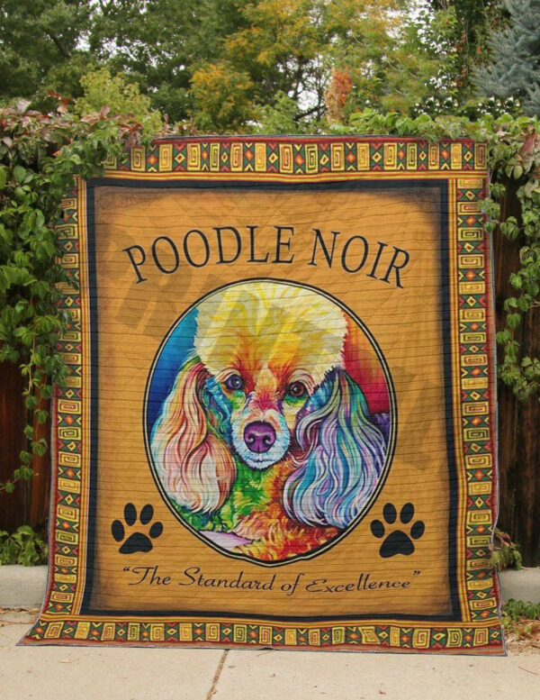 Poodle Single Poodle Noir Quilt Blanket Dhc0201201381Td , 50 X 60 Inch, Quilt Bed Set