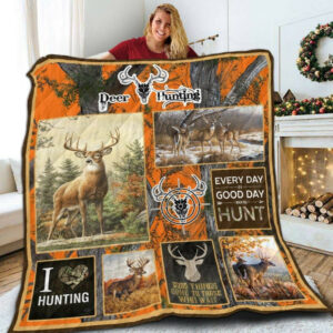Deer Hunting Everyday Is Good Day With Hunt Quilt Blanket Dhc03011113Dd , 50 x 60 Inch, Quilt Bed Set