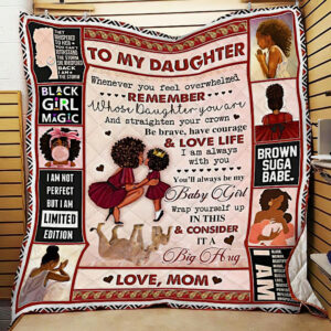 To My Daughter MMC141120 Quilt Blanket , 50 x 60 Inch, Quilt Bed Set