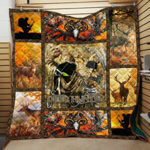 Deer Hunting Quilt Blanket DHC0910610VT , 50 x 60 Inch, Quilt Bed Set