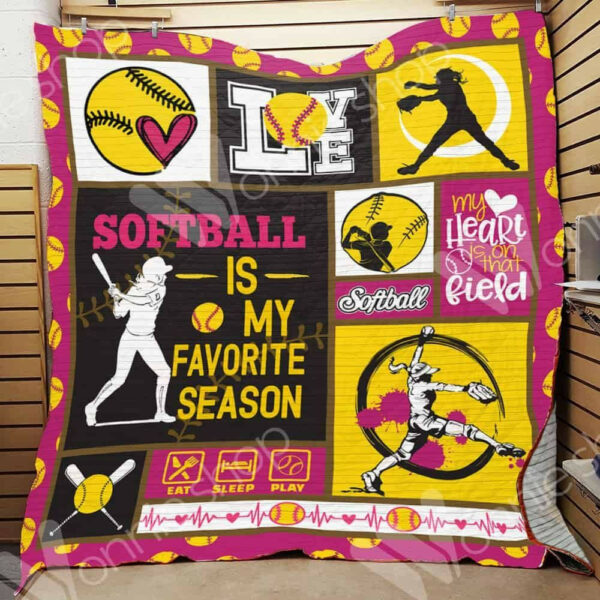 Softball 1 Gs-Cl-Ld3110 Quilt Blanket , 50 X 60 Inch, Quilt Bed Set