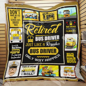 Bus Driver Quilt Blanket DHC06021132TD , 50 x 60 Inch, Quilt Bed Set