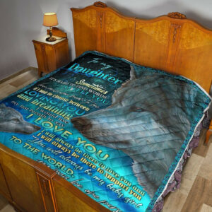 Dad To Daughter Quilt Blanket DHC02011779DD , Quilt Bed Set Size Single, Twin, Full, Queen, King, Super King