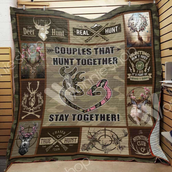 Hunting Quilt Blanket Dhc1102374Td , Quilt Bed Set Size Single, Twin, Full, Queen, King, Super King