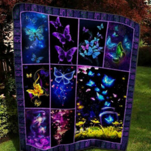 Butterfly Galaxy Butterfly Quilt Blanket Christmas Gift Dhc04011184Dd , 50 x 60 Inch, Quilt Bed Set
