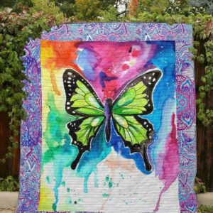 Butterfly Watercolor CLT190626 Quilt Blanket , Quilt Bed Set Size Single, Twin, Full, Queen, King, Super King