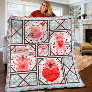 Pig Quilt Blanket BBB070258HT , 50 x 60 Inch, Quilt Bed Set