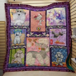 Poodle Us Again The World Best Seller Quilt Blanket DHC020120921TD , 50 x 60 Inch, Quilt Bed Set