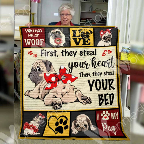 Pug Quilt Blanket Dhc13122804Vt , 50 X 60 Inch, Quilt Bed Set