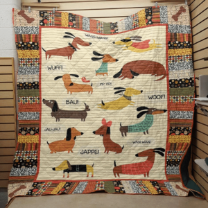 Pv Dachshund Dachshund Cute Funny GS-CL-DT2906 Quilt Blanket , 50 x 60 Inch, Quilt Bed Set