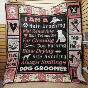 Dog Groomer Quilt Blanket DHC01021474TD , 50 x 60 Inch, Quilt Bed Set