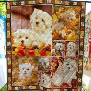 Poodle Spring Day Quilt Blanket DHC0201201091TD , 50 x 60 Inch, Quilt Bed Set