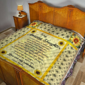 To My Daughter Quilt Blanket DHC02011322DD , 50 x 60 Inch, Quilt Bed Set