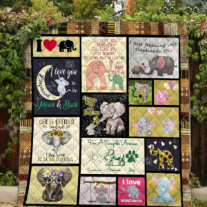 Elephant A Simple Woman Quilt Blanket DHC0201201163TD , 50 x 60 Inch, Quilt Bed Set