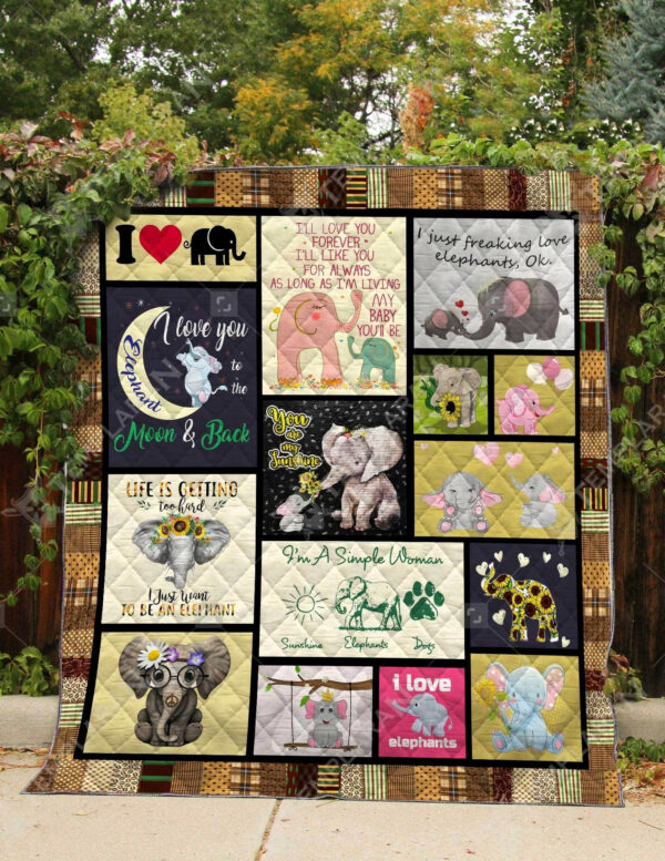 Elephant A Simple Woman Quilt Blanket Dhc0201201163Td , 50 X 60 Inch, Quilt Bed Set