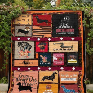 Dachshund Sleeps With Dachshund Quilt Blanket Dhc03011367Dd , 50 x 60 Inch, Quilt Bed Set