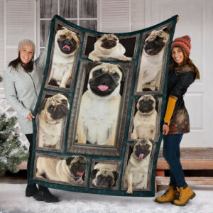 Pug Quilt Blanket DHC150120718TD , 50 x 60 Inch, Quilt Bed Set