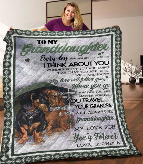 Dachshund Quilt Blanket C9B040318Na , Quilt Bed Set Size Single, Twin, Full, Queen, King, Super King