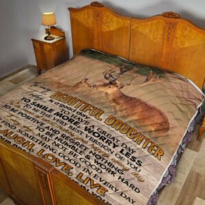 Dad To Daughter Quilt Blanket DHC02011582DD , 50 x 60 Inch, Quilt Bed Set