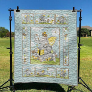 Elephant AM2209350CL Quilt Blanket , 50 x 60 Inch, Quilt Bed Set