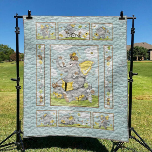 Elephant Am2209350Cl Quilt Blanket , 50 X 60 Inch, Quilt Bed Set