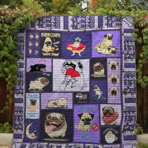 Pugs Brothers Gotta Hug Quilt Blanket DHC31121435TD , 50 x 60 Inch, Quilt Bed Set