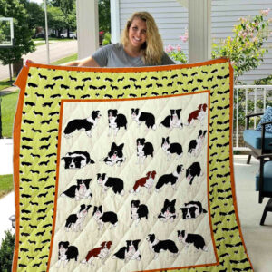 Border Collie Quilt Blanket DHC1501447VT , 50 x 60 Inch, Quilt Bed Set