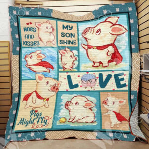 Pig Quilt Blanket DHC0102895TD , 50 x 60 Inch, Quilt Bed Set
