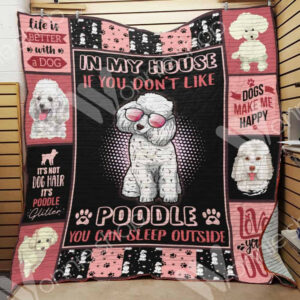 Poodle Dog Quilt Blanket DHC0602786TD , 50 x 60 Inch, Quilt Bed Set