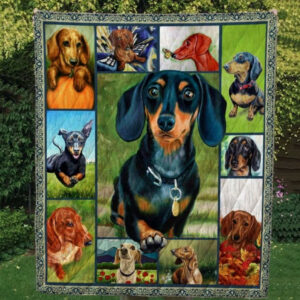 Dachshund Quilt Blanket DHC1312570VT , Quilt Bed Set Size Single, Twin, Full, Queen, King, Super King