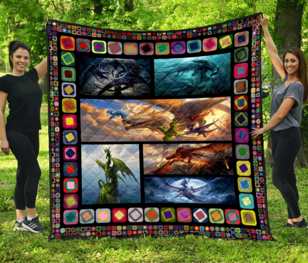 Dragon Quilt Blanket Dhc1001659Vt , 50 X 60 Inch, Quilt Bed Set