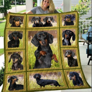 Dachshund Quilt Blanket, 50 x 60 inch, Sherpa Blanket