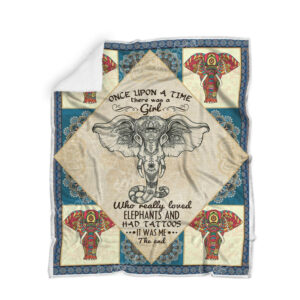 Elephant One Upon A Time Quilt Blanket DHC31121673TD , 50 x 60 Inch, Quilt Bed Set