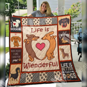 Dachshund Quilt Blanket DHC1312499VT , 50 x 60 Inch, Quilt Bed Set