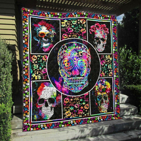 Skull Na040711B Tbg Quilt Blanket , 50 X 60 Inch, Quilt Bed Set