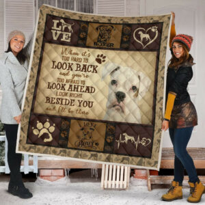 Quilt Blanket Dogs Boxer Beside You Cus 16 Dhc09121255Dd , 50 x 60 Inch, Quilt Bed Set
