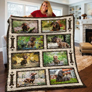 Dachshund Quilt Blanket BBB100213SM , 50 x 60 Inch, Quilt Bed Set