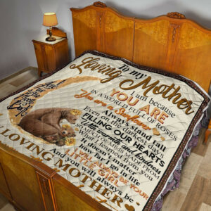 Daughter To Mom Quilt Blanket DHC02011611DD , 50 x 60 Inch, Quilt Bed Set